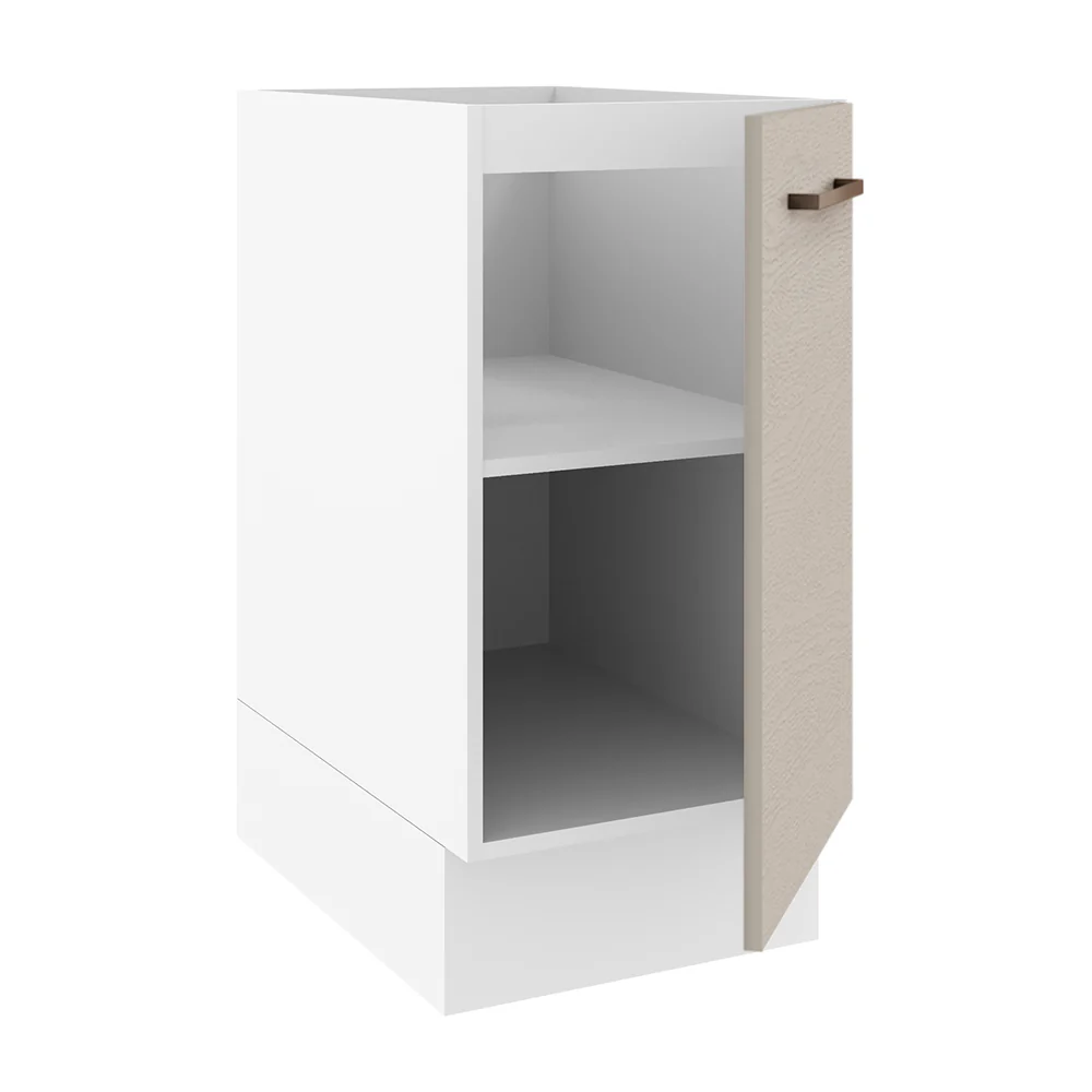 Balcão 40 x 60 cm 1 Porta (Sem Tampo) Branco/Crema Agata Madesa - Image 4