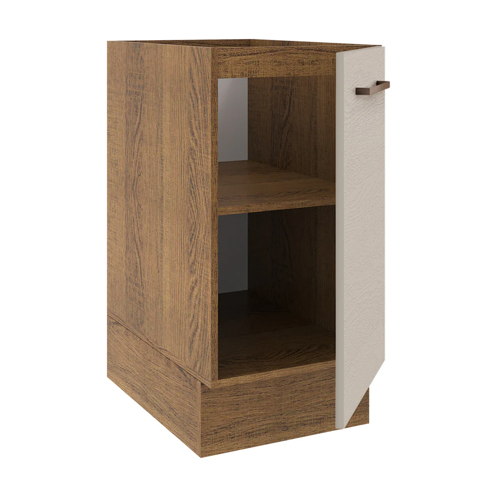 Balcão 40 x 60 cm 1 Porta (Sem Tampo) Rustic/Crema Agata Madesa - Image 4