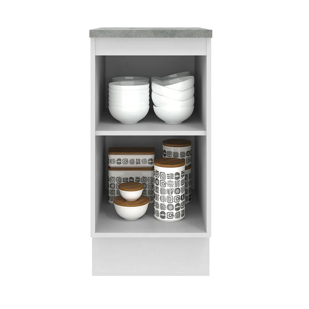 Balcão 40 cm 1 Porta Branco/Crema Agata Madesa - Image 3