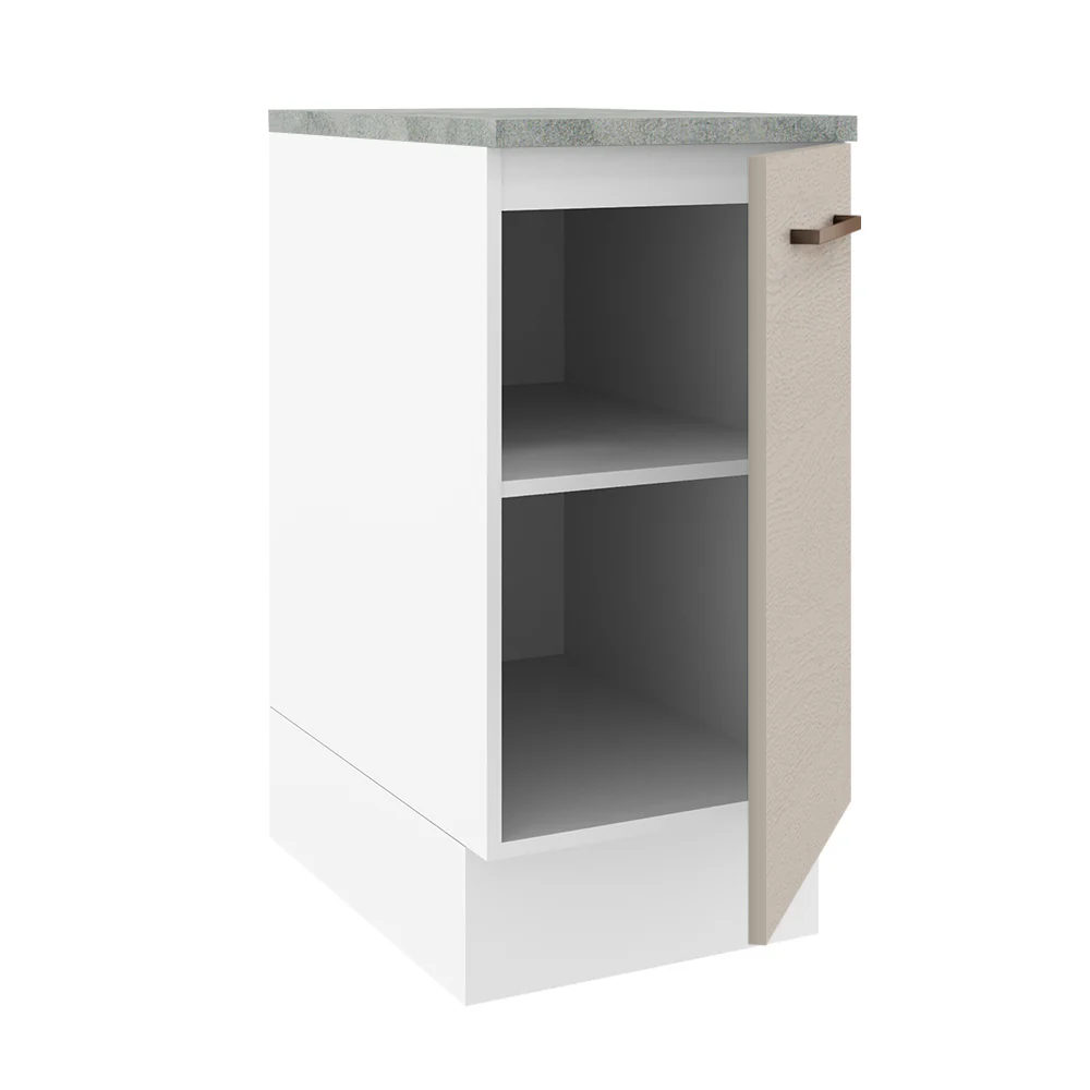 Balcão 40 cm 1 Porta Branco/Crema Agata Madesa - Image 4