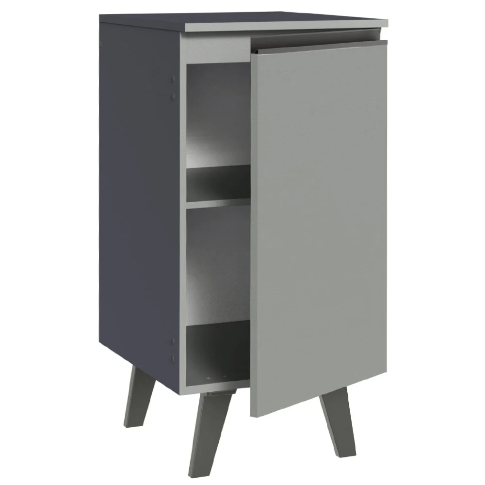 Balcão 40 cm 1 Porta Com Pés Cinza Nice Madesa - Image 7