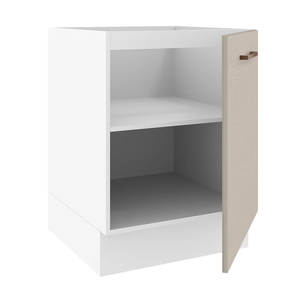 Balcão 60 x 60 cm 1 Porta (Sem Tampo) Branco/Crema Agata Madesa - Image 4