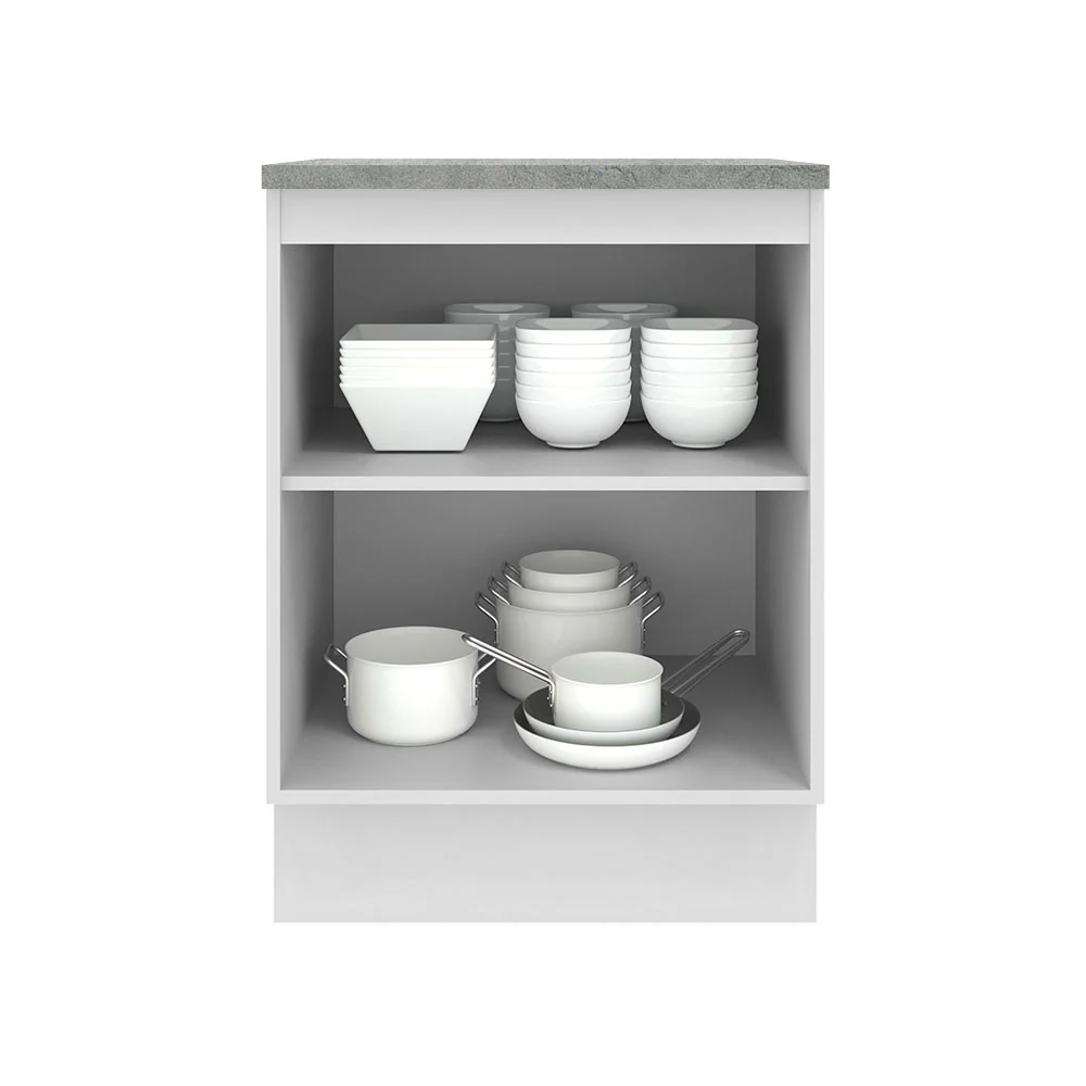 Balcão 60 cm 1 Porta Branco/Crema Agata Madesa - Image 3