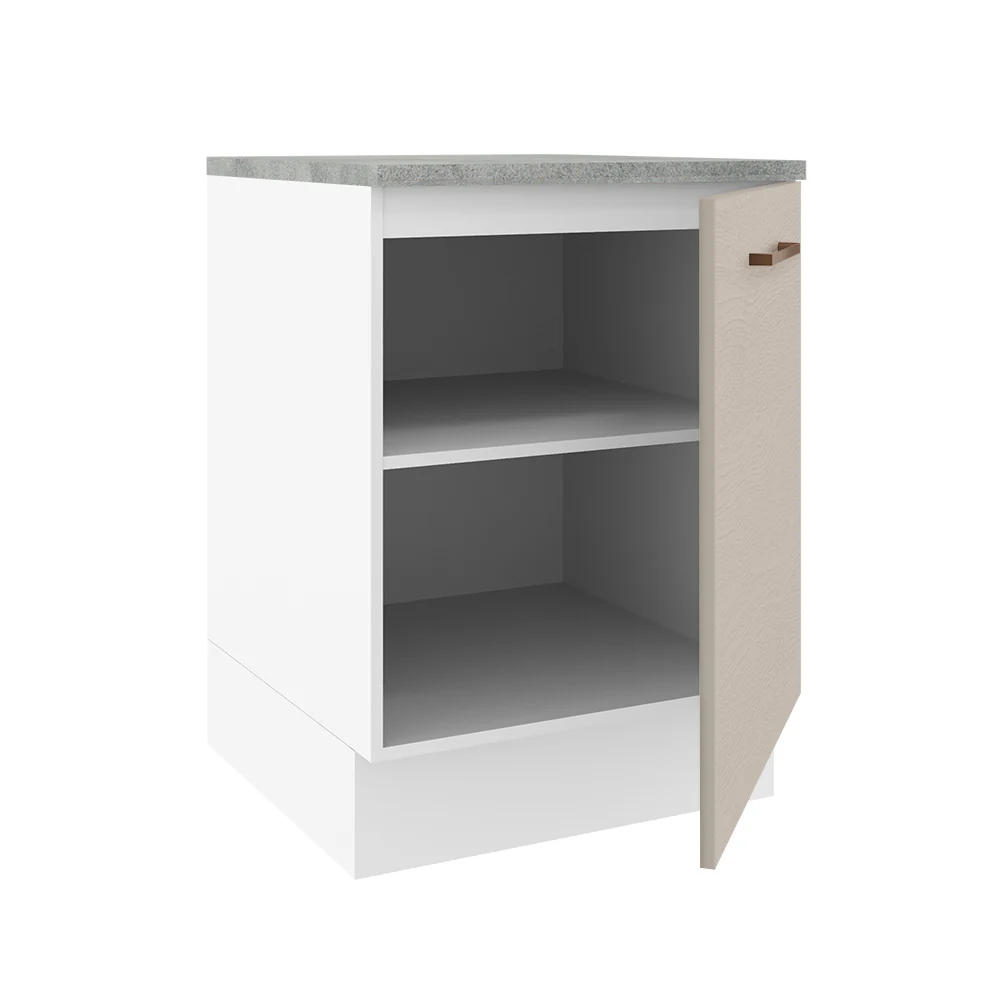 Balcão 60 cm 1 Porta Branco/Crema Agata Madesa - Image 4