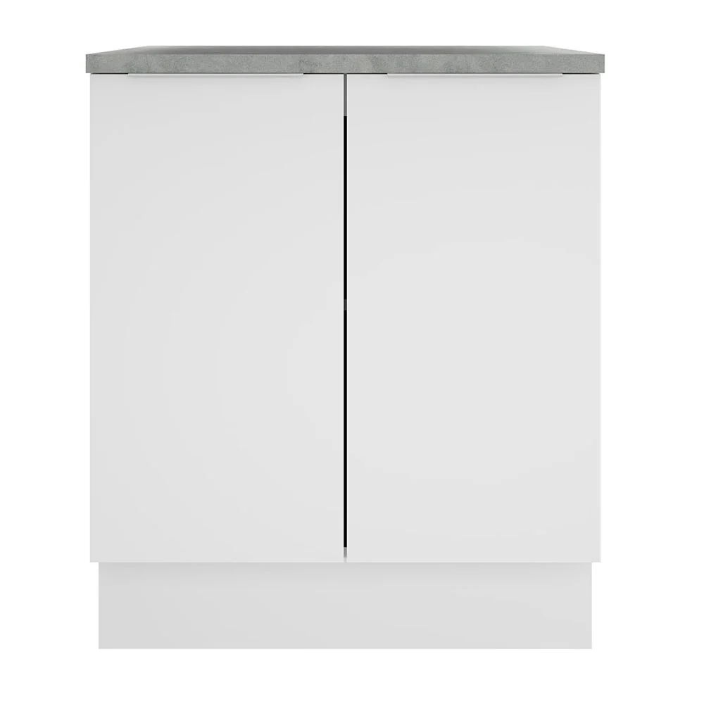 Balcão 70 x 60 cm 2 Portas (Com Tampo) Branco Stella Madesa - Image 6