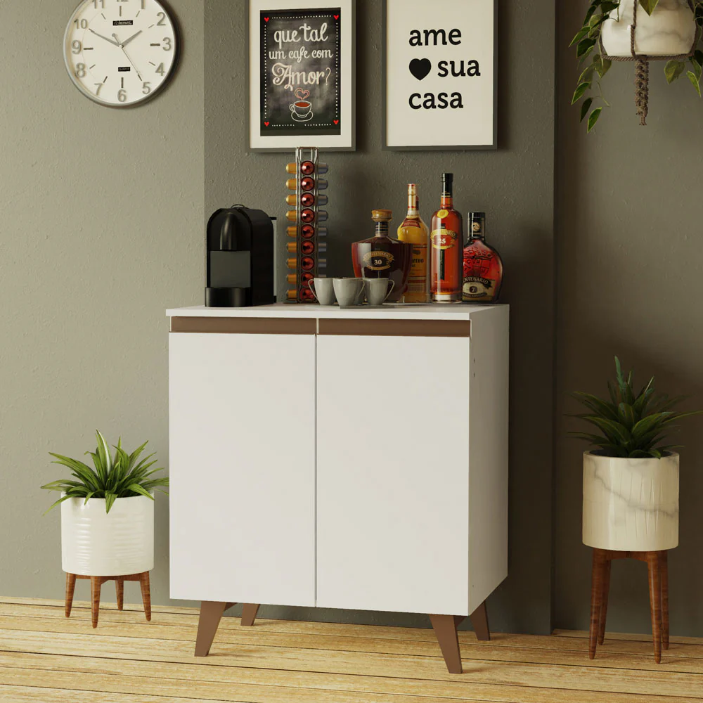 Balcão Cantinho do Café Madesa Reims 70 cm 2 Portas Branco - Image 2