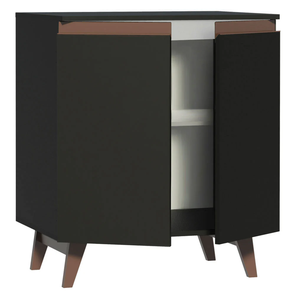 Balcão Cantinho do Café Madesa Reims 70 cm 2 Portas Preto - Image 5