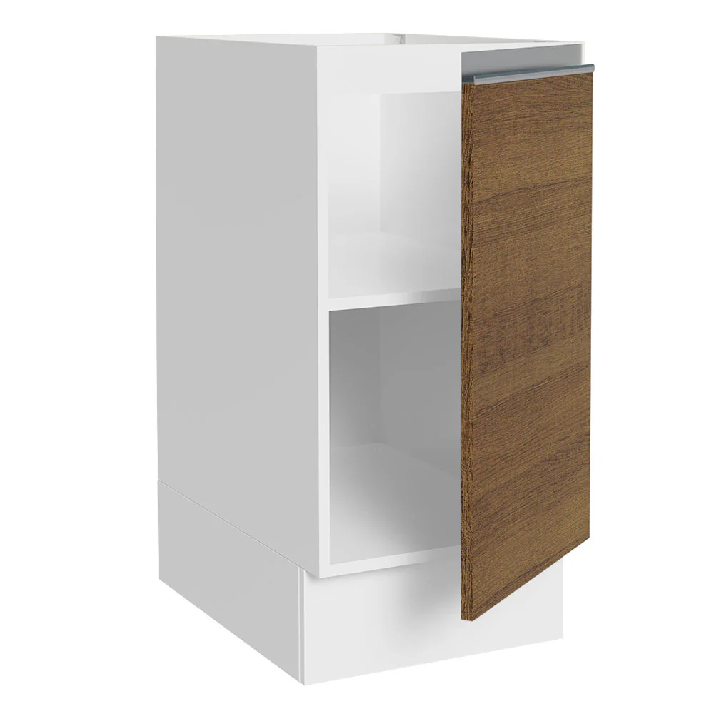 Balcão Cozinha 35 x 60 cm 1 Porta (Sem Tampo) Branco/Rustic Glamy Madesa - Image 7