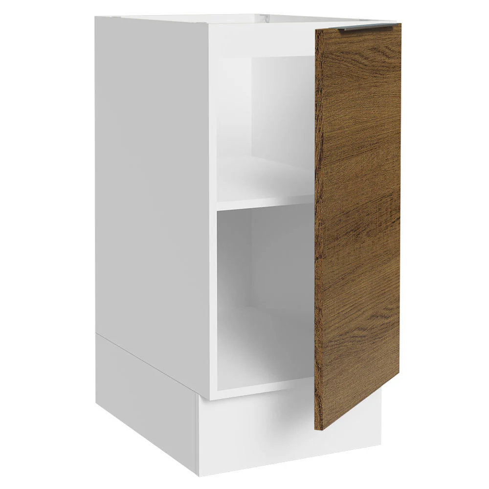 Balcão Cozinha 35 x 60 cm 1 Porta (Sem Tampo) Branco/Rustic Stella Madesa - Image 5