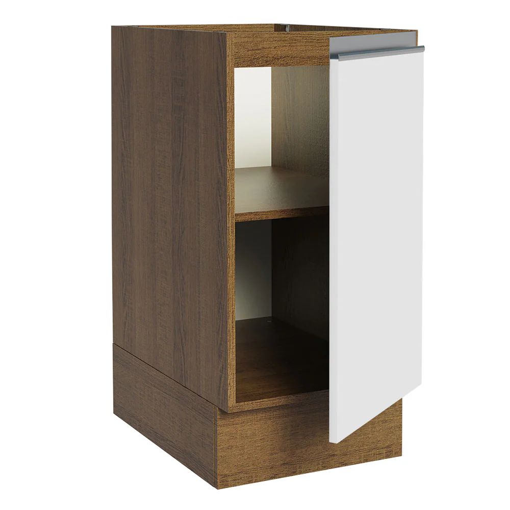 Balcão Cozinha 35 x 60 cm 1 Porta (Sem Tampo) Rustic/Branco Glamy Madesa - Image 7