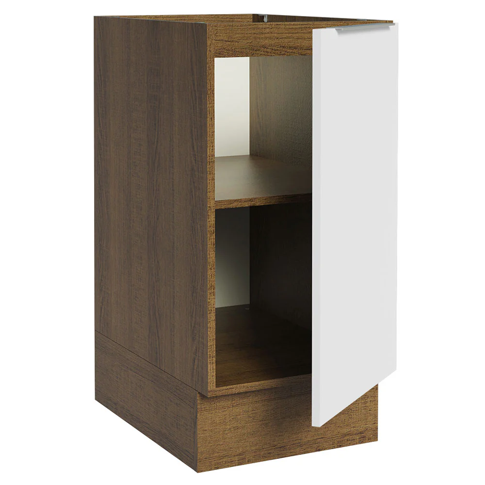 Balcão Cozinha 35 x 60 cm 1 Porta (Sem Tampo) Rustic/Branco Stella Madesa - Image 5