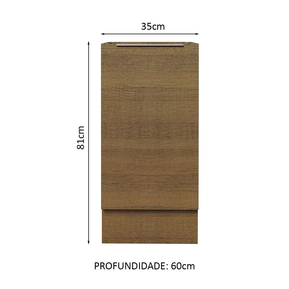 Balcão Cozinha 35 x 60 cm 1 Porta (Sem Tampo) Rustic Stella Madesa - Image 2
