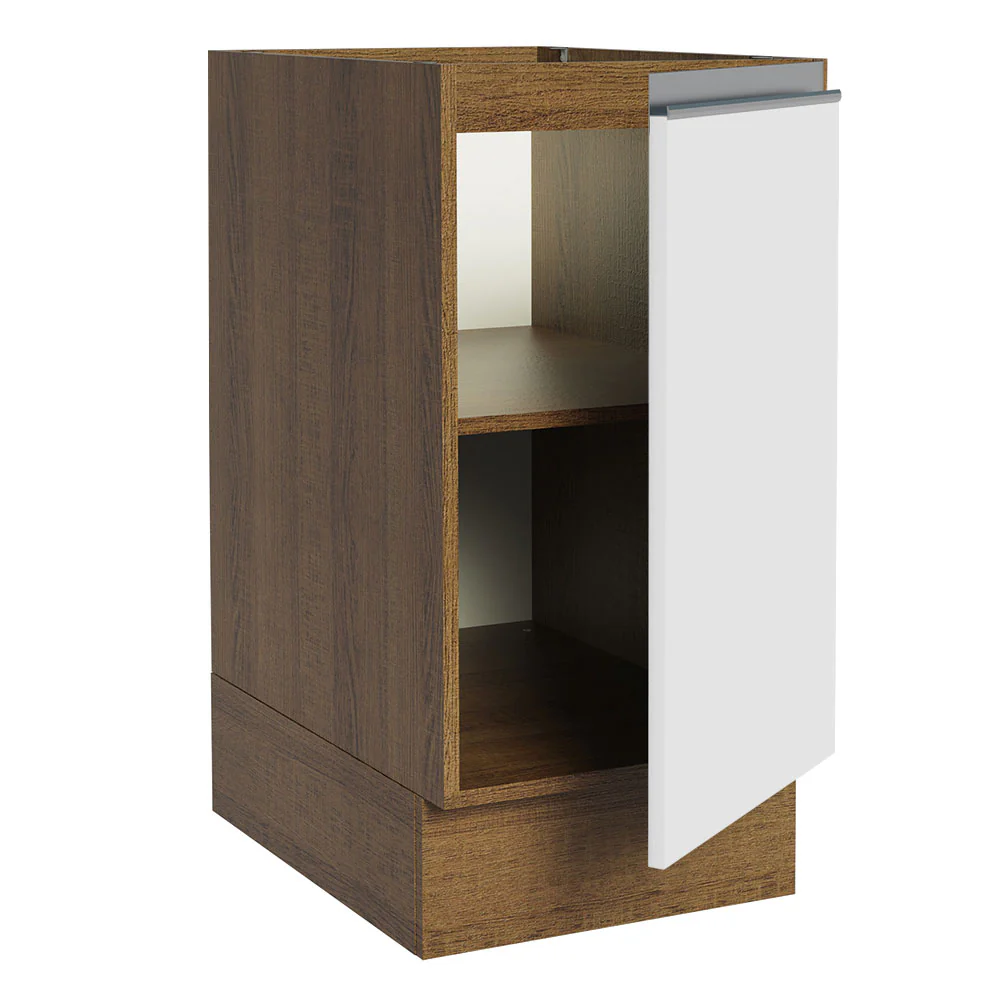 Balcão Cozinha 40 x 60 cm 1 Porta (Sem Tampo) Rustic/Branco Glamy Madesa - Image 7