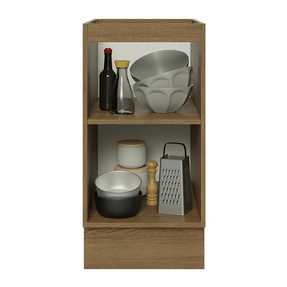 Balcão Cozinha 40 x 60 cm 1 Porta (Sem Tampo) Rustic/Preto Glamy Madesa - Image 4