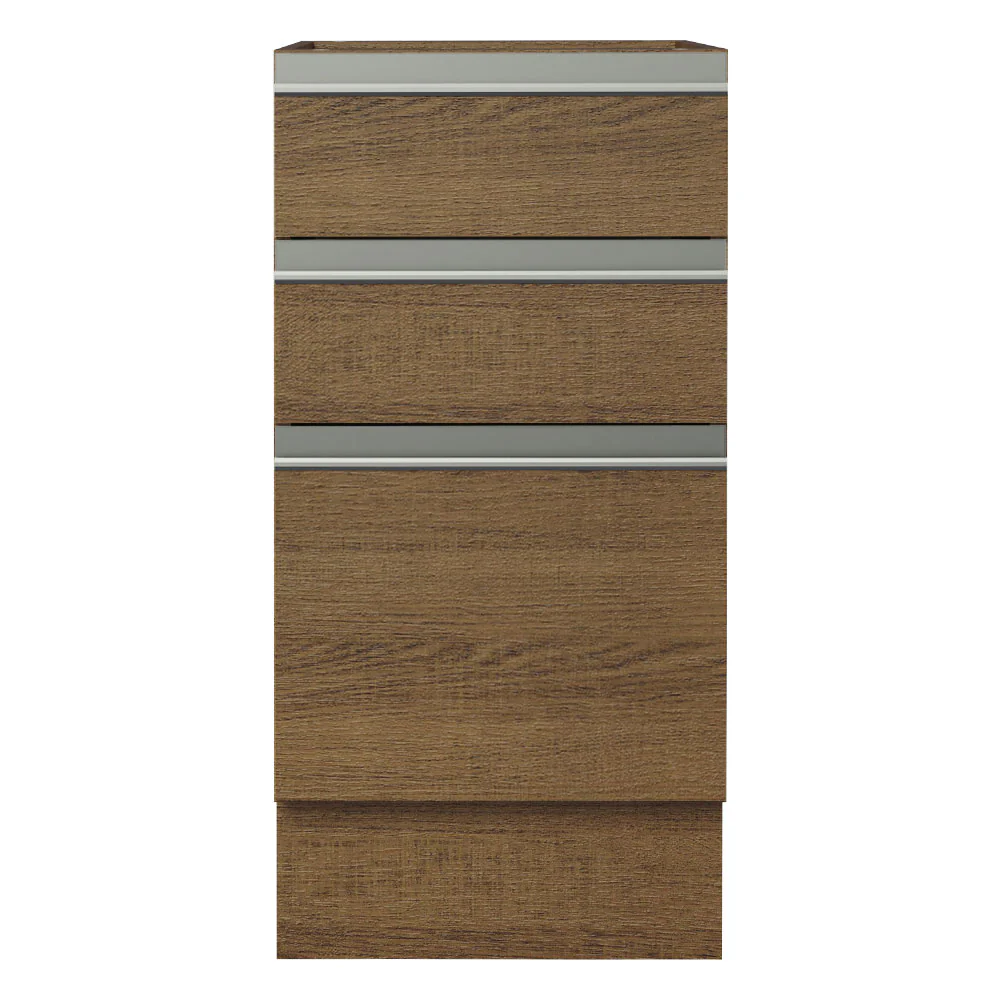 Balcão Cozinha 40 x 60 cm 3 Gavetas (Sem Tampo) Rustic Glamy Madesa - Image 5