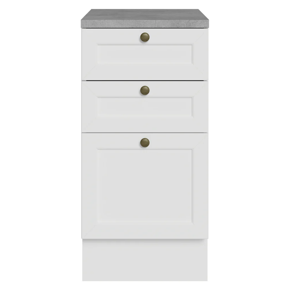 Balcão de Cozinha 40 cm 3 Gavetas Branco Vik Madesa - Image 4