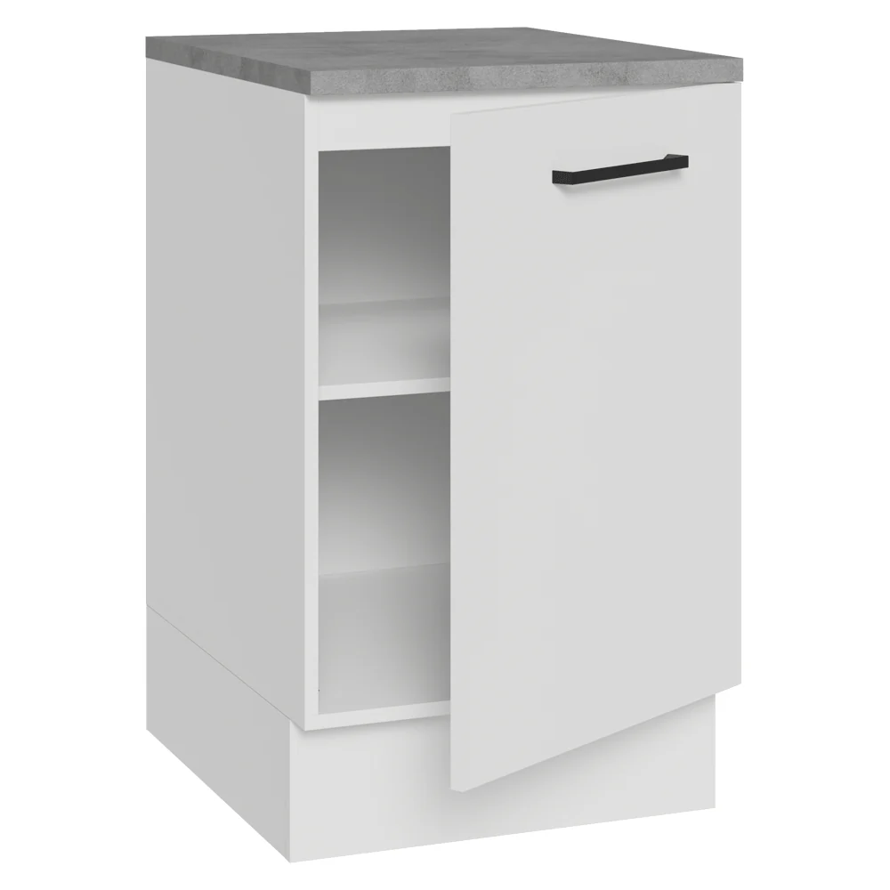 Balcão de Cozinha 50 x 60cm 1 Porta (Com Tampo) Branco Agata Madesa - Image 6