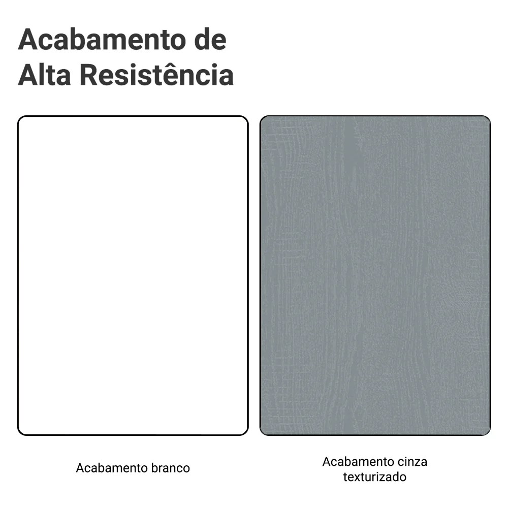 Balcão de Cozinha 50 x 60cm 1 Porta (Com Tampo) Branco/Cinza Agata Madesa - Image 10
