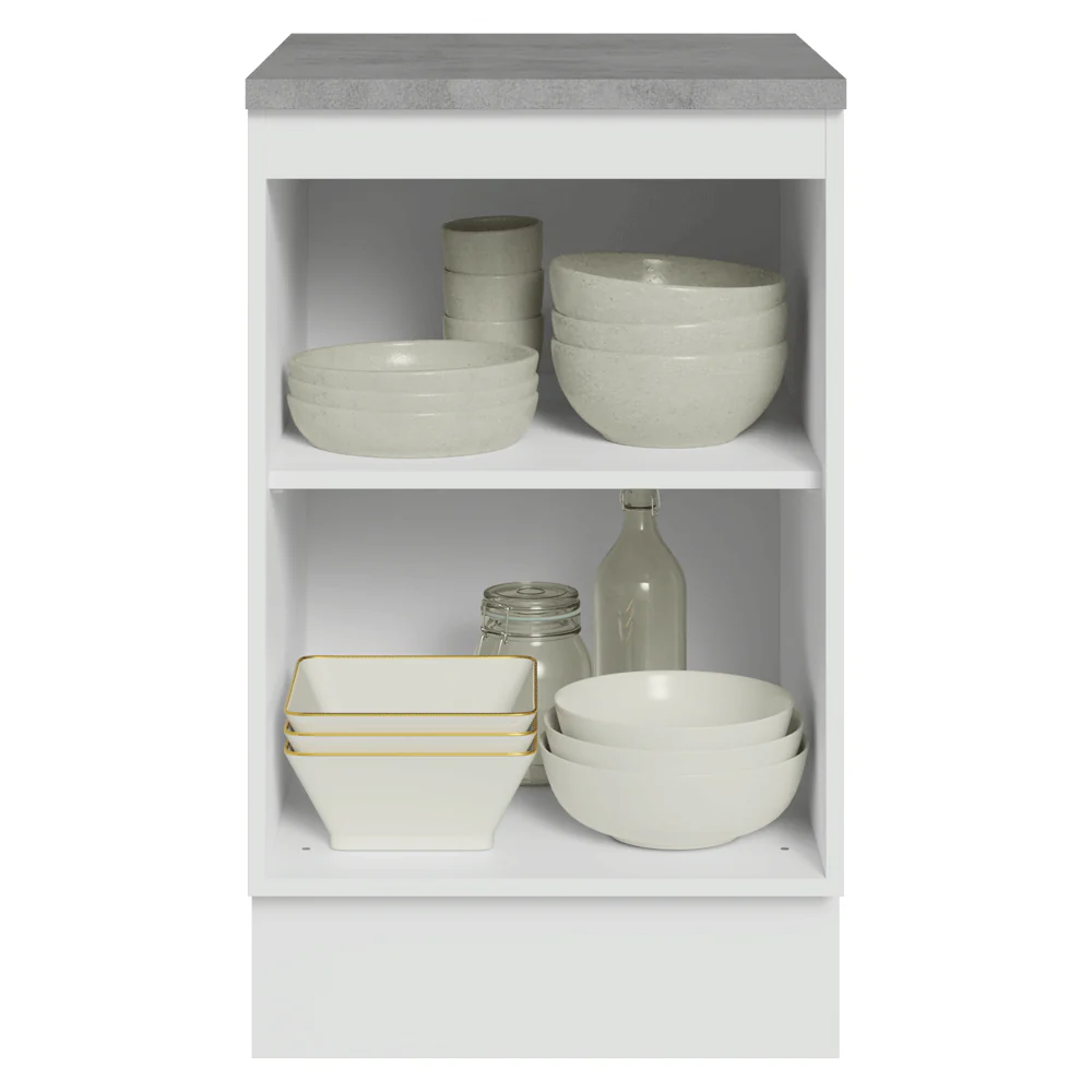 Balcão de Cozinha 50 x 60cm 1 Porta (Com Tampo) Branco/Verde Vik Madesa - Image 5