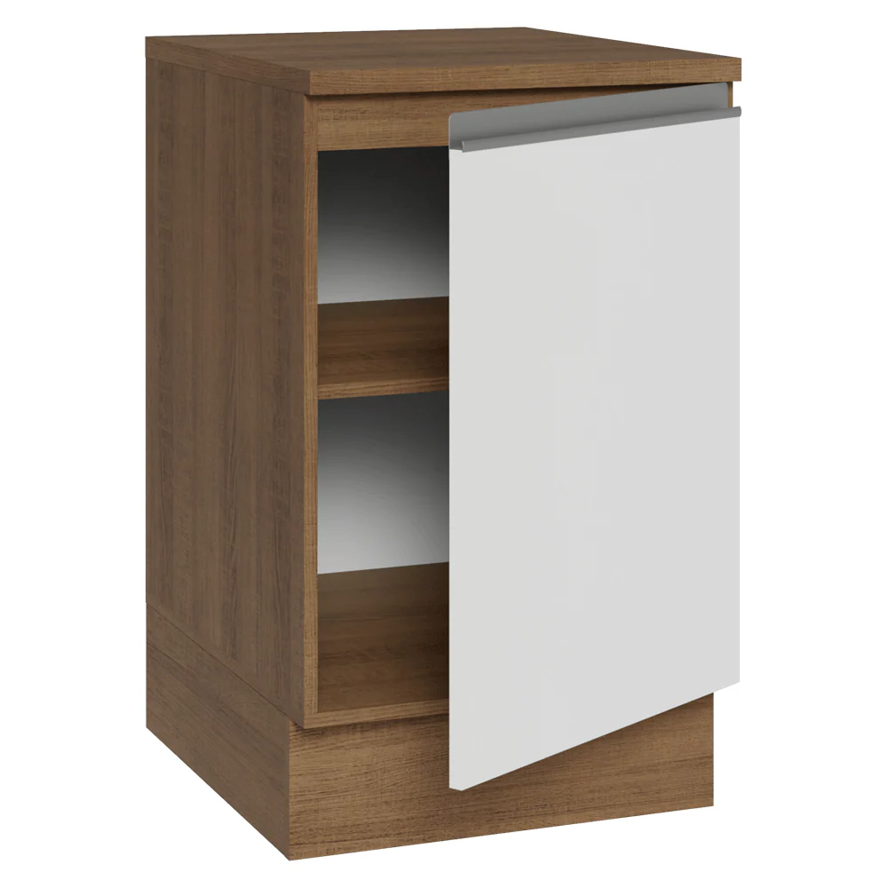 Balcão de Cozinha 50 x 60cm 1 Porta (Com Tampo) Rustic/Branco Glamy Madesa - Image 6