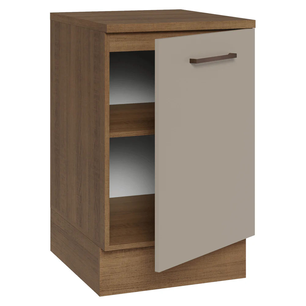 Balcão de Cozinha 50 x 60cm 1 Porta (Com Tampo) Rustic/Crema Agata Madesa - Image 6
