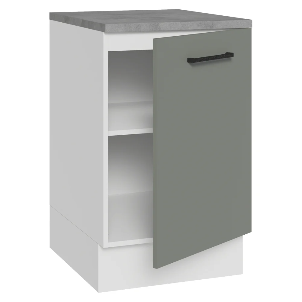 Balcão de Cozinha 50cm 1 Porta Branco/Cinza Agata Madesa - Image 6
