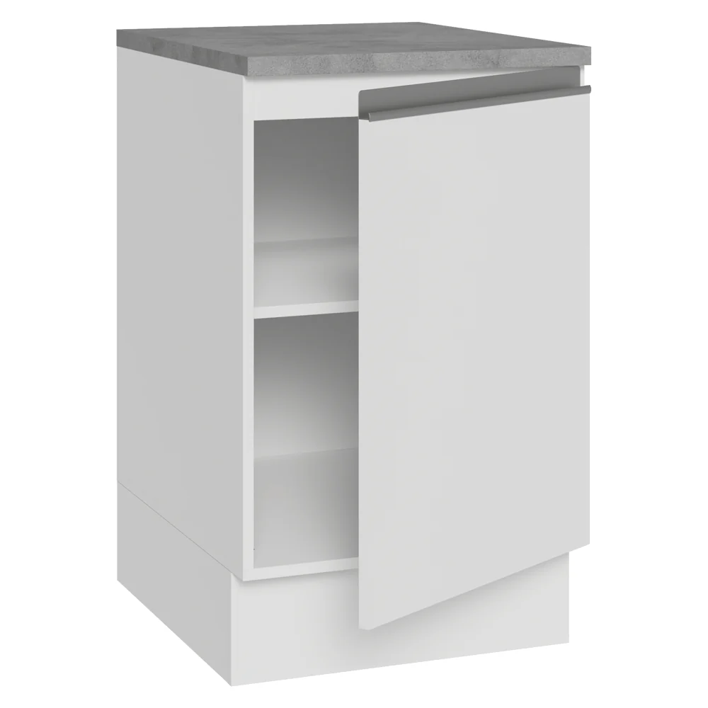 Balcão de Cozinha 50cm 1 Porta Branco Glamy Madesa - Image 6