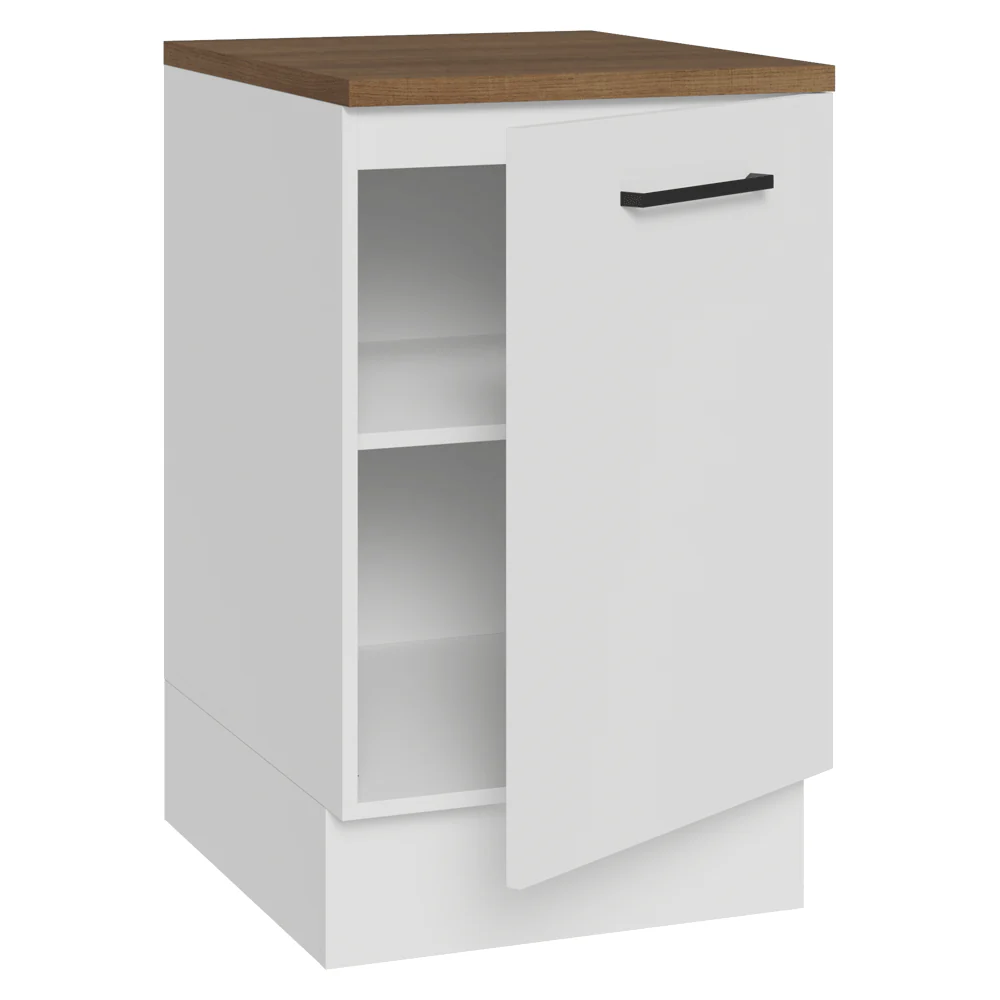 Balcão de Cozinha 50cm 1 Porta Branco Tampo Rustic Agata Madesa - Image 6