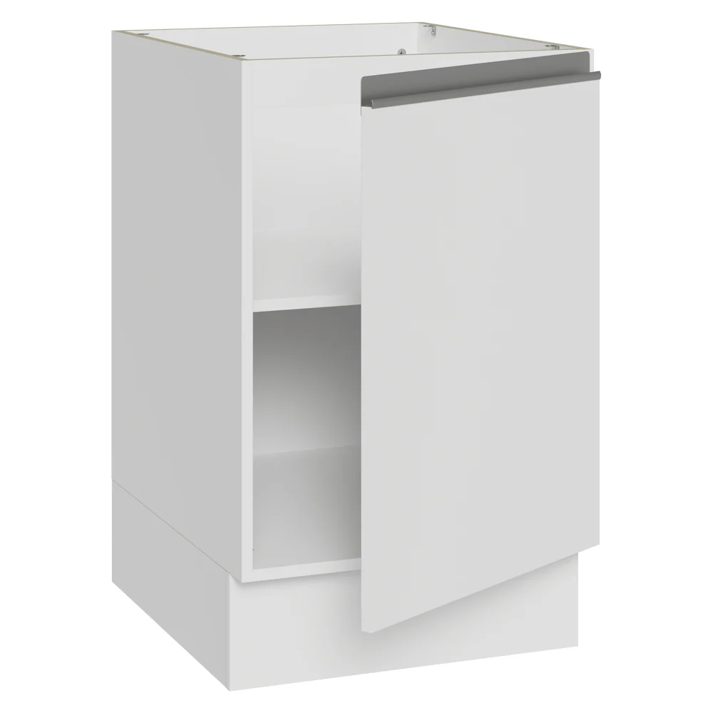Balcão de Cozinha 50cm 1 Porta (Sem Tampo) Branco Glamy Madesa - Image 6