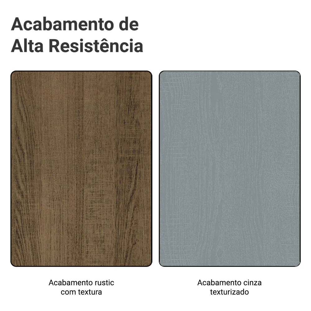 Balcão de Cozinha 50cm 1 Porta (Sem Tampo) Rustic/Cinza Agata Madesa - Image 10