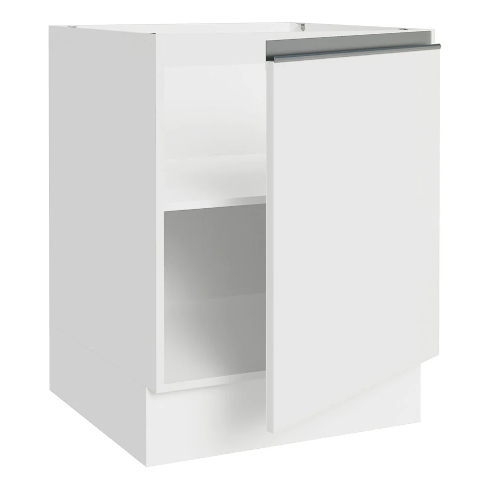 Balcão Cozinha 60 x 60 cm 1 Porta (Sem Tampo) Branco Glamy Madesa - Image 5