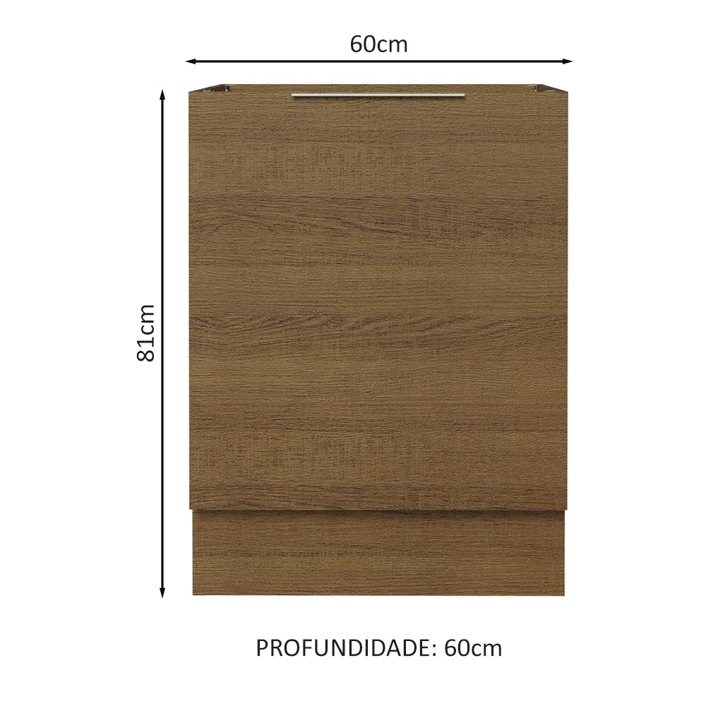 Balcão Cozinha 60 x 60 cm 1 Porta (Sem Tampo) Rustic Stella Madesa - Image 2