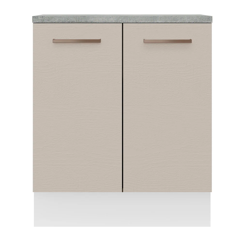 Balcão de Cozinha 70 x 60 cm 2 Portas (Com Tampo) Branco/Crema Agata Madesa - Image 5