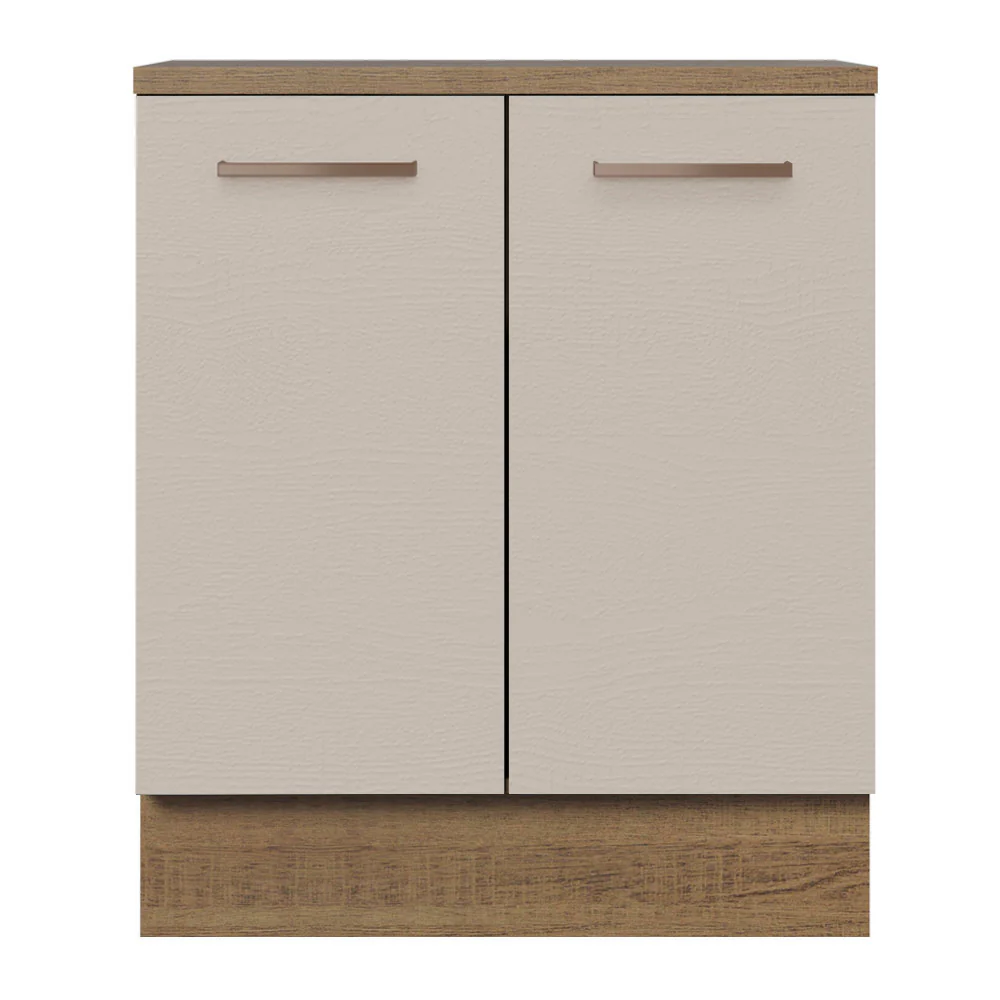 Balcão de Cozinha 70 x 60 cm 2 Portas (Com Tampo) Rustic/Crema Agata Madesa - Image 5
