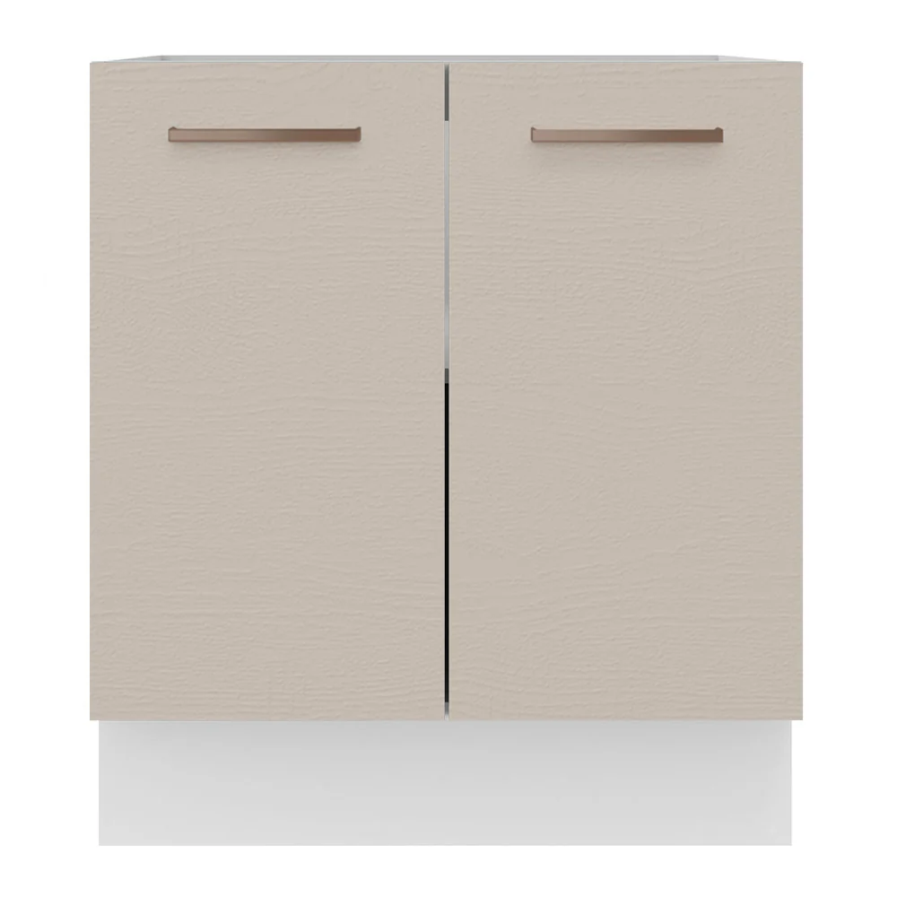 Balcão de Cozinha 70 x 60 cm 2 Portas (Sem Tampo) Branco/Crema Agata Madesa - Image 6