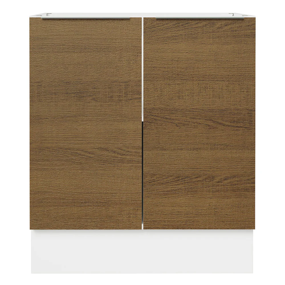 Balcão Cozinha 70 x 60 cm 2 Portas (Sem Tampo) Branco/Rustic Stella Madesa - Image 7