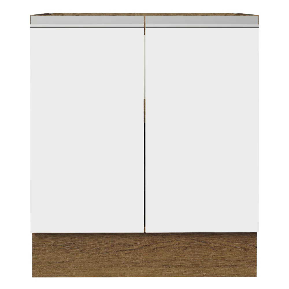 Balcão Cozinha 70 x 60 cm 2 Portas (Sem Tampo) Rustic/Branco Glamy Madesa - Image 7