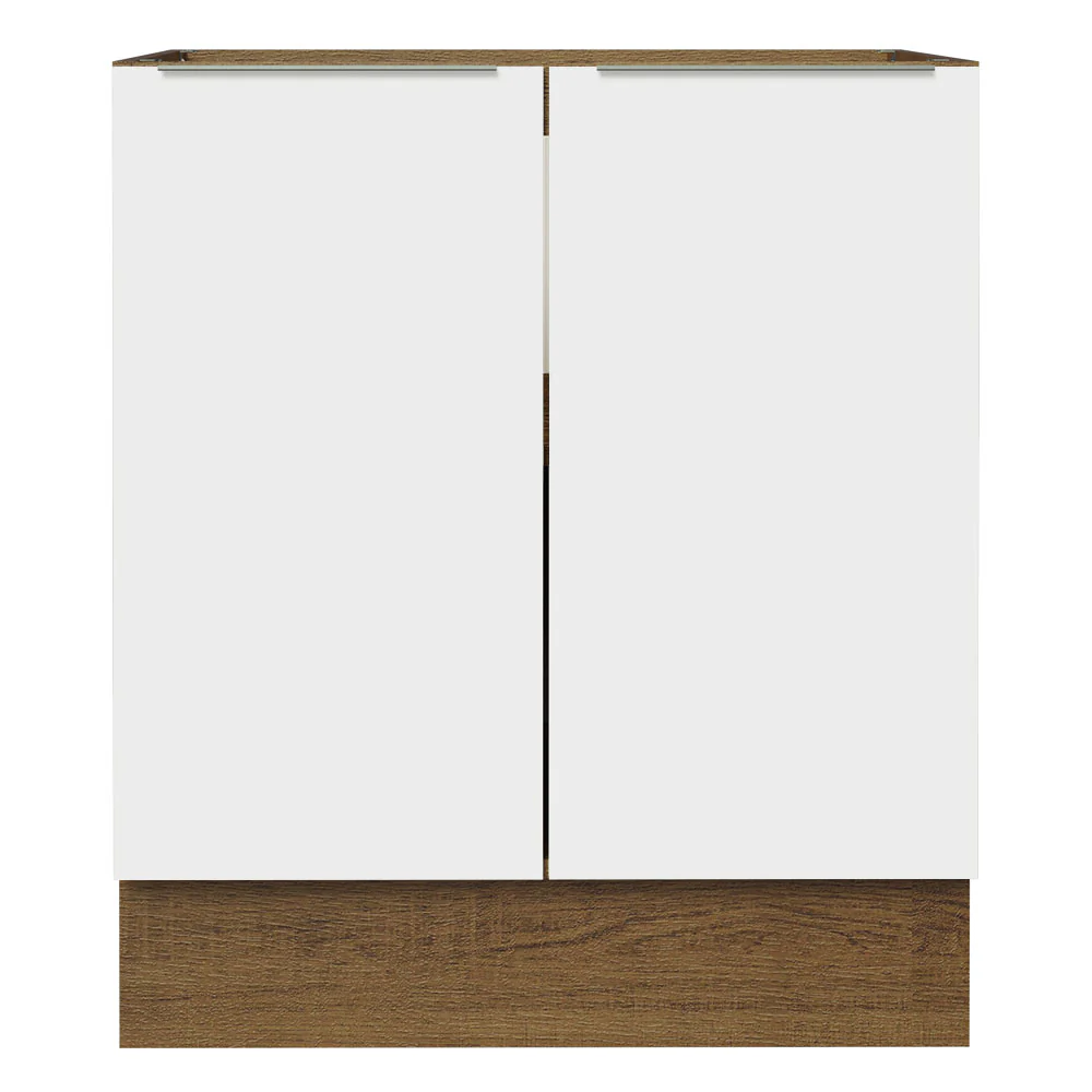Balcão Cozinha 70 x 60 cm 2 Portas (Sem Tampo) Rustic/Branco Stella Madesa - Image 7