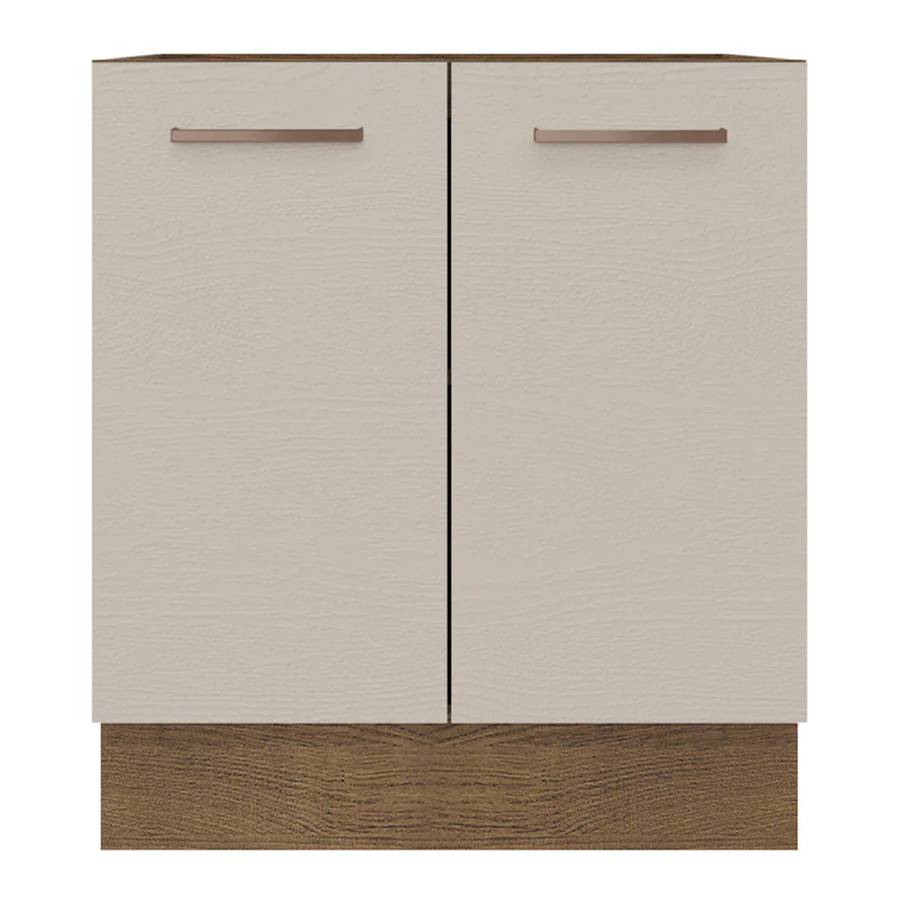 Balcão de Cozinha 70 x 60 cm 2 Portas (Sem Tampo) Rustic/Crema Agata Madesa - Image 6