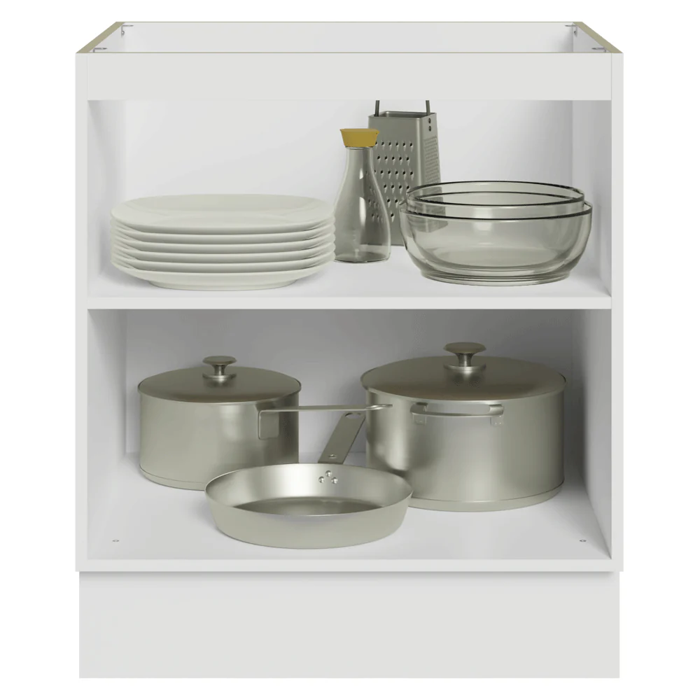 Balcão de Cozinha 70 x 60 cm 2 Portas (Sem Tampo) Branco/Azul Vik Madesa - Image 4