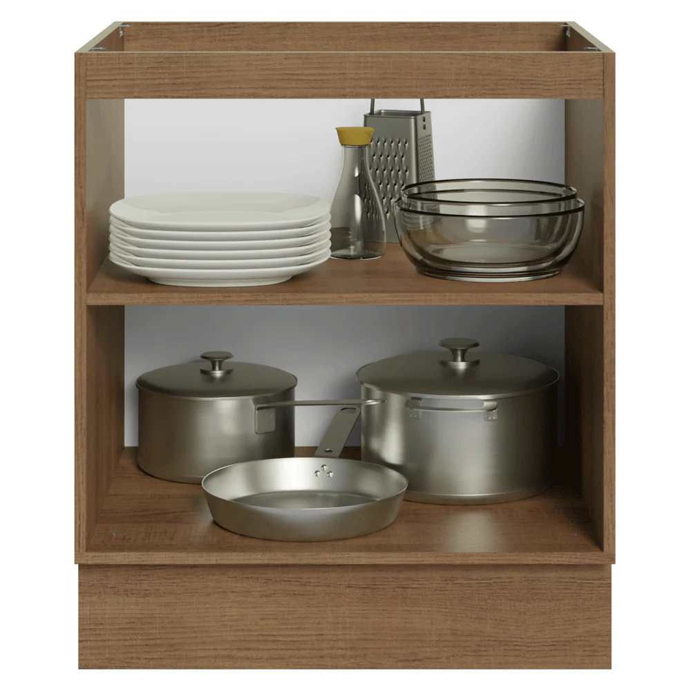 Balcão de Cozinha 70 x 60 cm 2 Portas (Sem Tampo) Rustic/Azul Vik Madesa - Image 4
