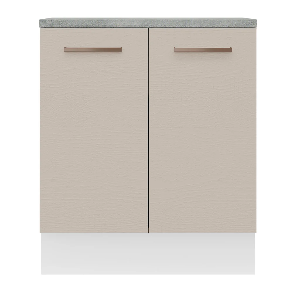 Balcão de Cozinha 70 cm 2 Portas Branco/Crema Agata Madesa - Image 5