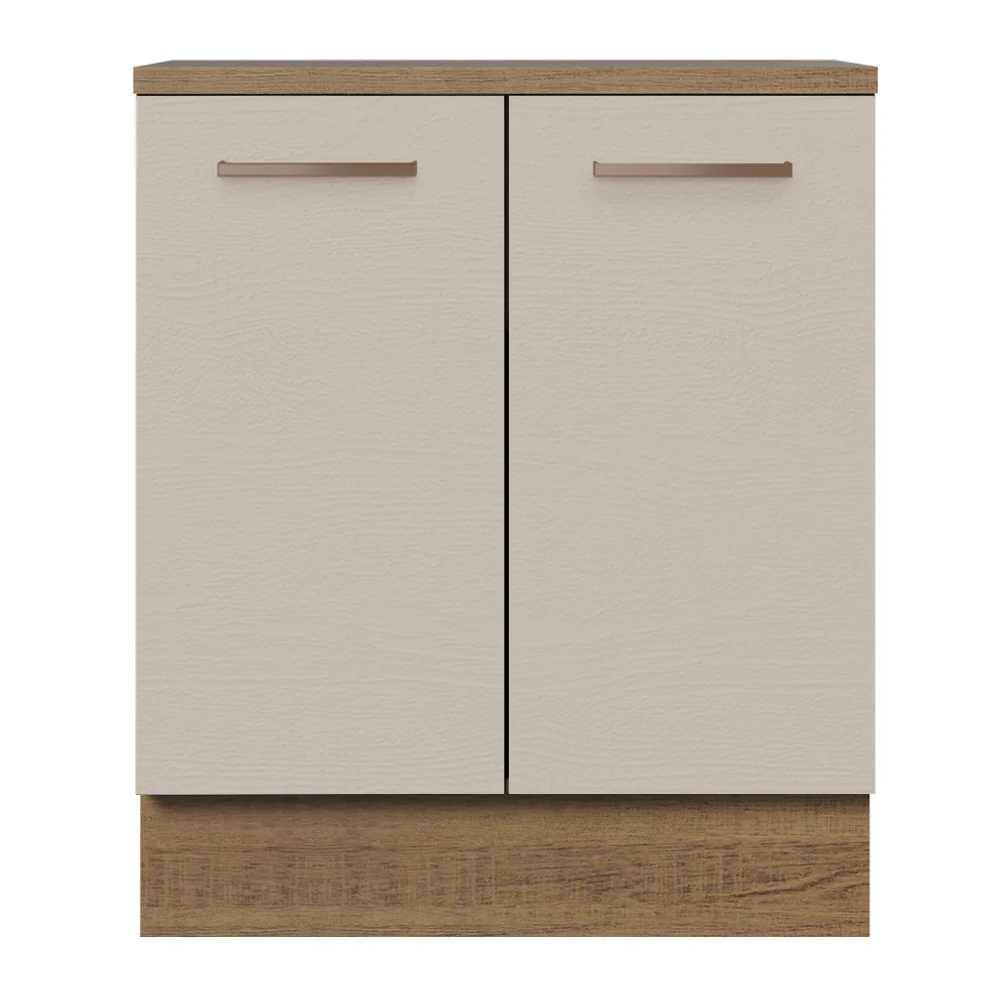 Balcão de Cozinha 70 cm 2 Portas Rustic/Crema Agata Madesa - Image 5