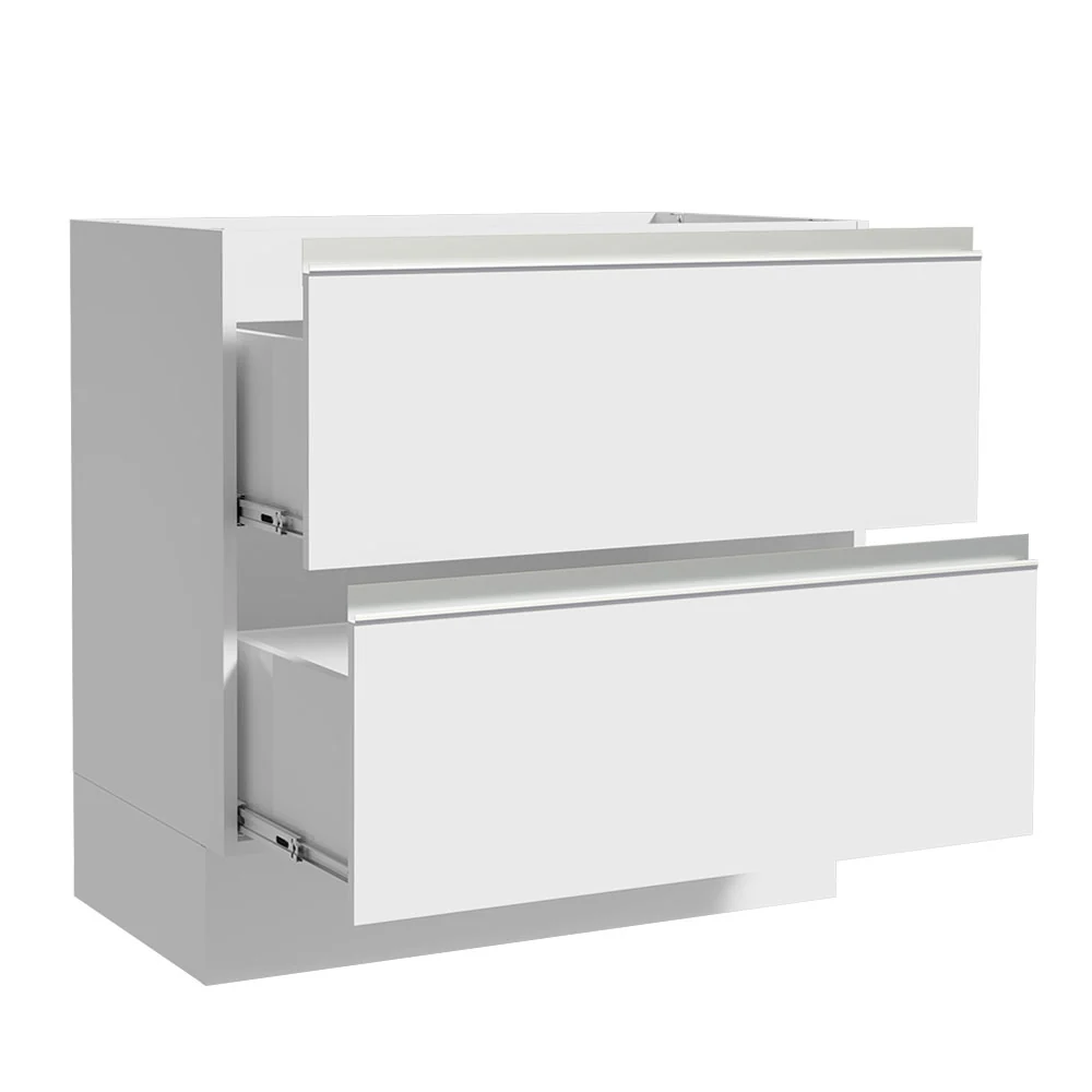 Balcão de Cozinha 80 x 60 cm 2 Gavetas (Sem Tampo) Branco Glamy Madesa - Image 3