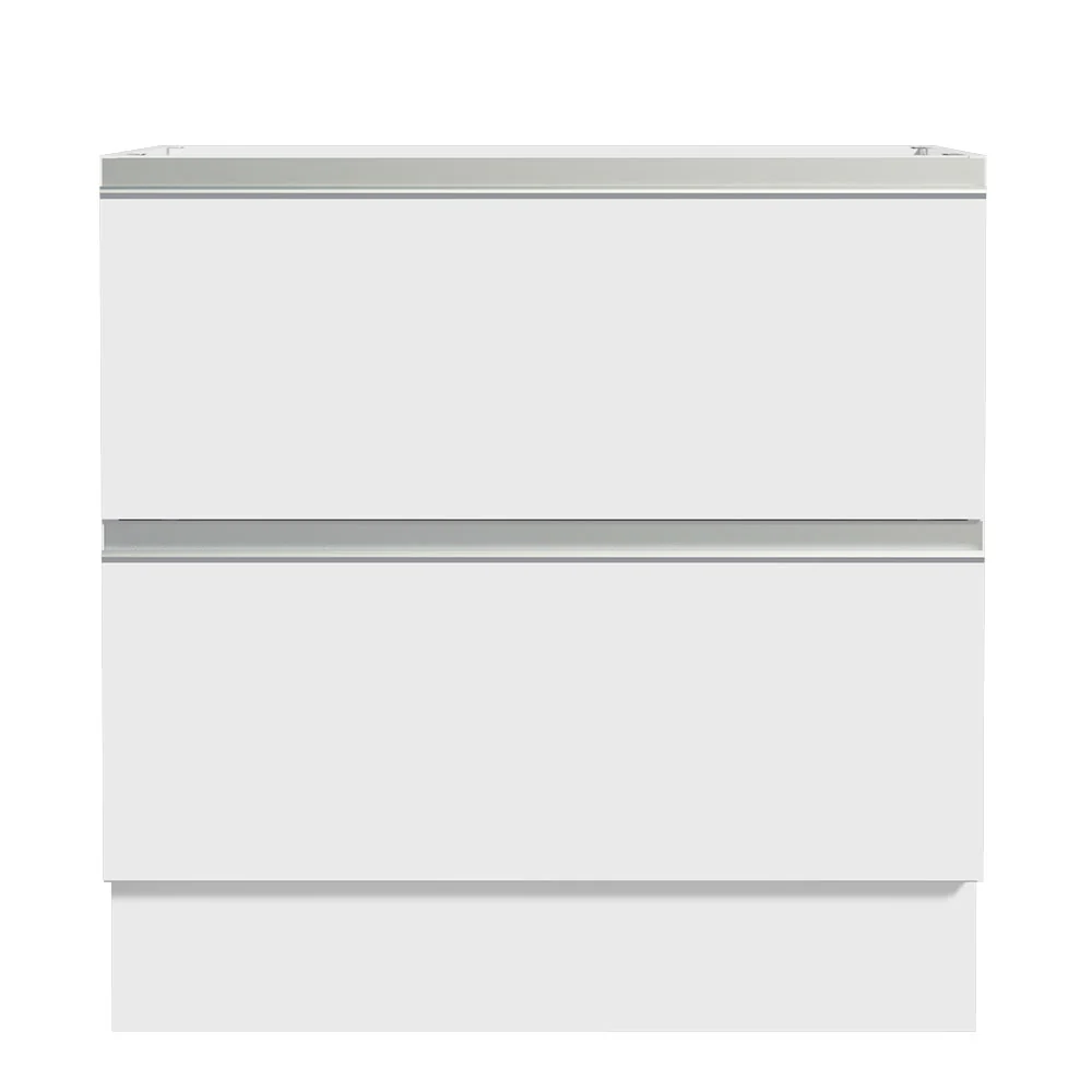 Balcão de Cozinha 80 x 60 cm 2 Gavetas (Sem Tampo) Branco Glamy Madesa - Image 5