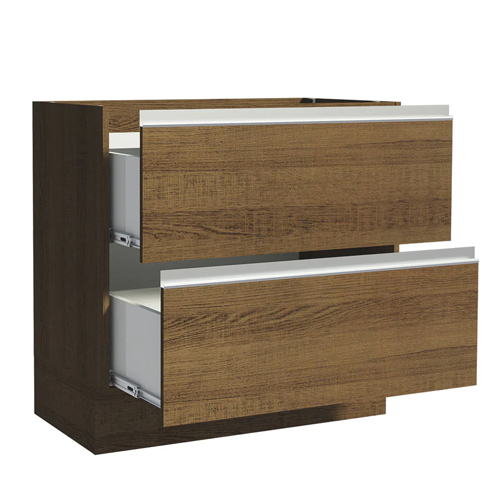 Balcão de Cozinha 80 x 60 cm 2 Gavetas (Sem Tampo) Rustic Glamy Madesa - Image 3