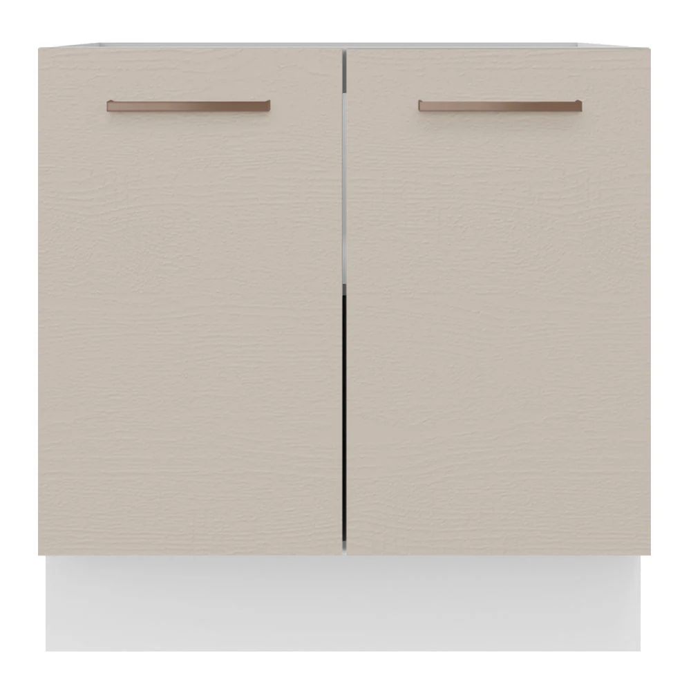 Balcão de Cozinha 80 x 60 cm 2 Portas (Sem Tampo) Branco/Crema Agata Madesa - Image 6