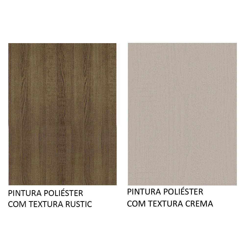 Balcão de Cozinha 80 x 60 cm 2 Portas (Sem Tampo) Rustic/Crema Agata Madesa - Image 10