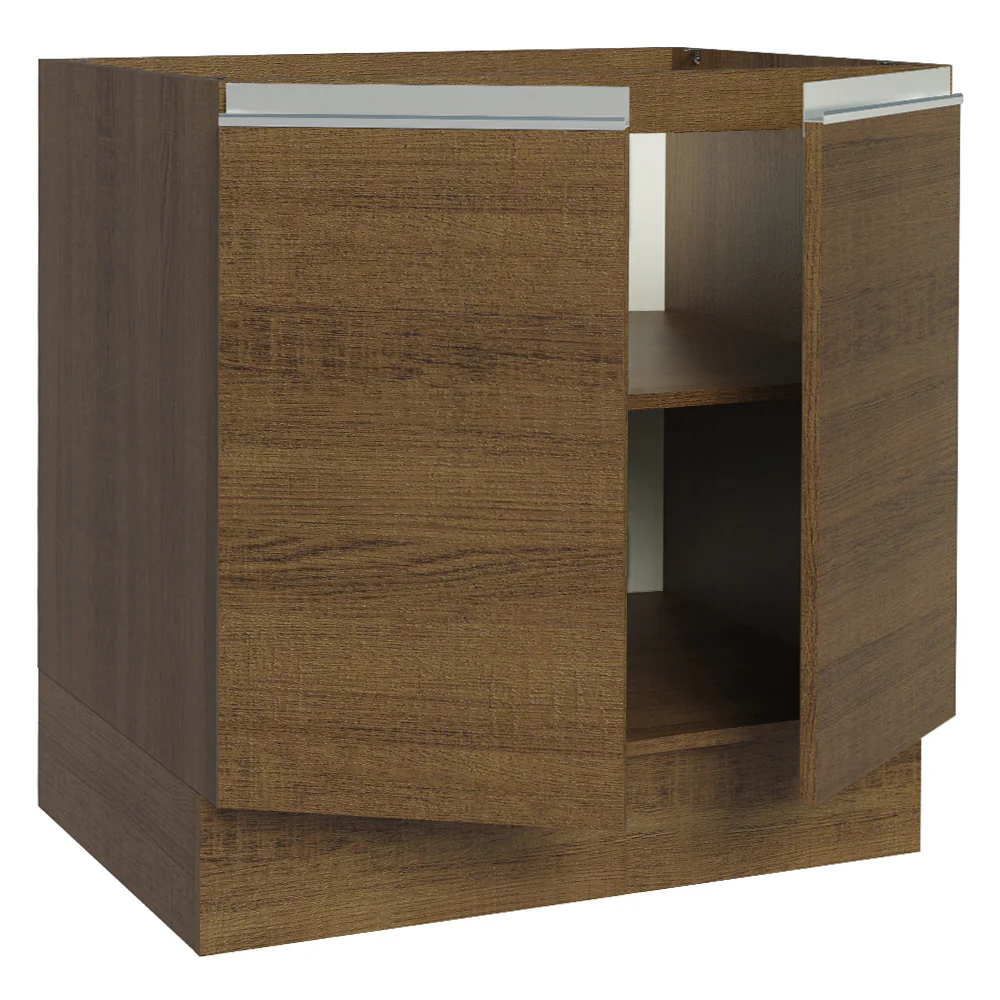 Balcão Cozinha 80 x 60 cm 2 Portas (Sem Tampo) Rustic Glamy Madesa - Image 6