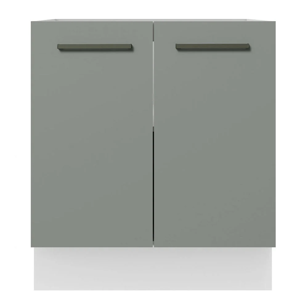 Balcão de Cozinha Madesa Agata 70 x 60 cm 2 Portas (Sem Tampo) Branco/Cinza - Image 12